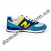Детские кроссовки New Balance подростковые голубо-желтые